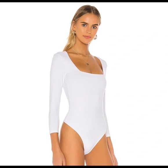 Free People Truth Or Square Bodysuit in White XS - Picture 3 of 9